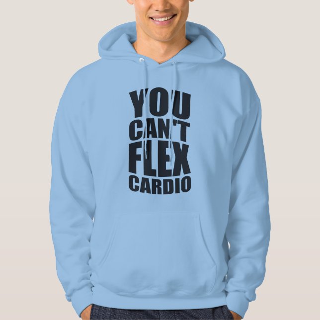 Funny Gym Joke - Flex Cardio Hoodie (Framsida)
