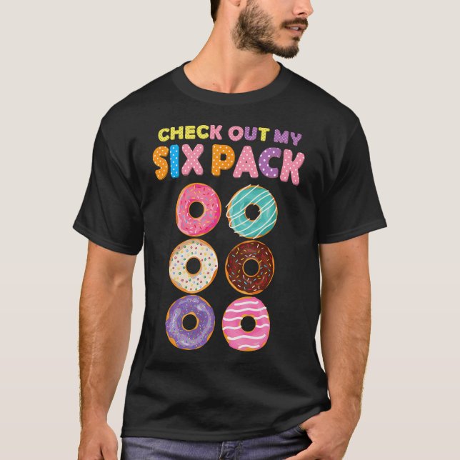 Funny Gym Kolla in min sexpack Donut Funny Donut T Shirt (Framsida)