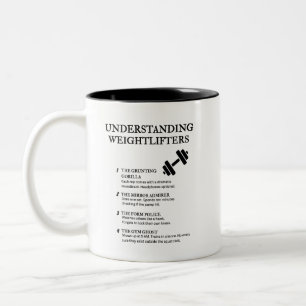 Funny Gym Life-definitioner Två-Tonad Mugg