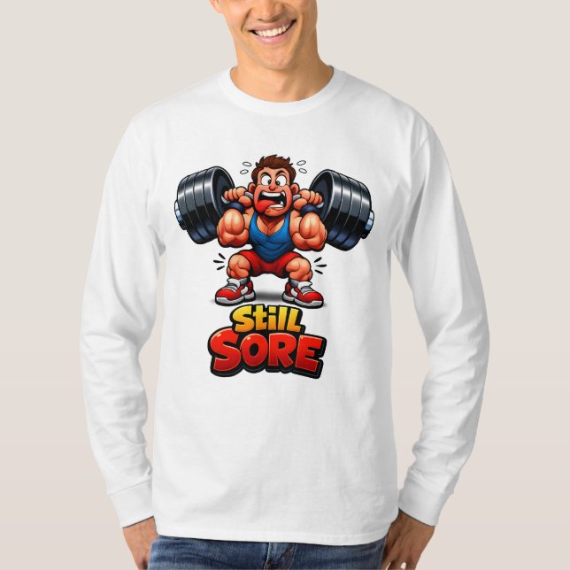 Funny Gym Long Sleeve T-Shirt - Gym Meme  (Framsida)