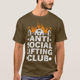 Funny Gym mot Social Lyfts Klubb Fitness Workout T Shirt