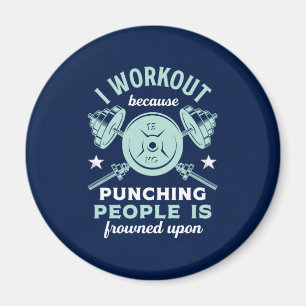Funny Gym Motivation Fitness Utbildning och workou Magnet