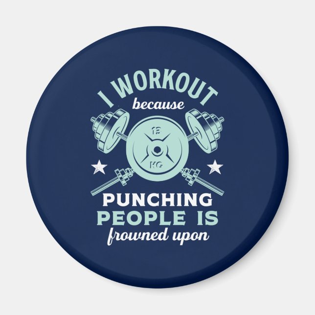 Funny Gym Motivation Fitness Utbildning och workou Magnet (Framsidan)