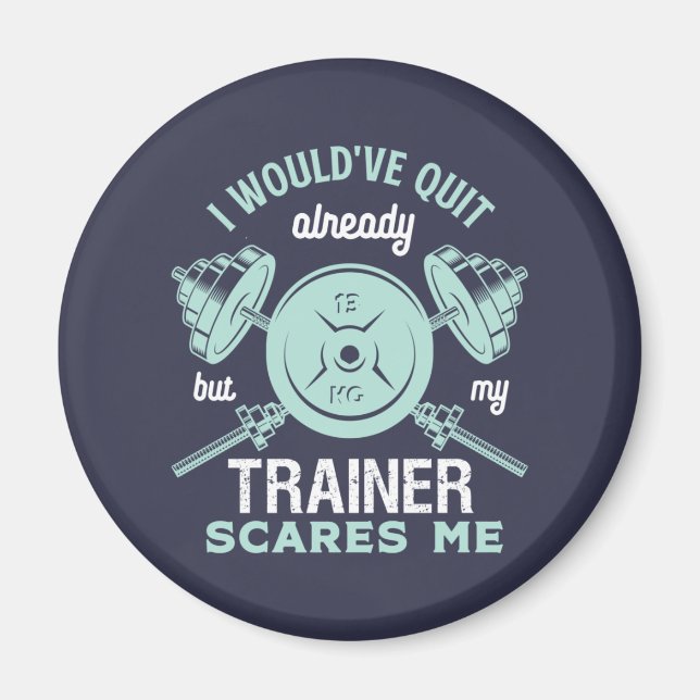 Funny Gym Motivation Fitness Utbildning och workou Magnet (Framsidan)