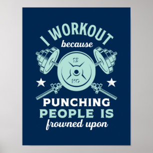 Funny Gym Motivation Fitness Utbildning och workou Poster