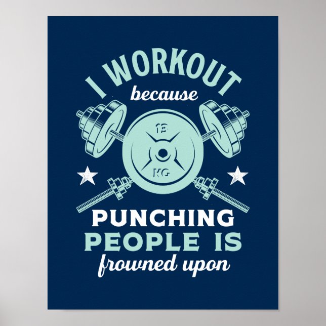 Funny Gym Motivation Fitness Utbildning och workou Poster (Framsidan)