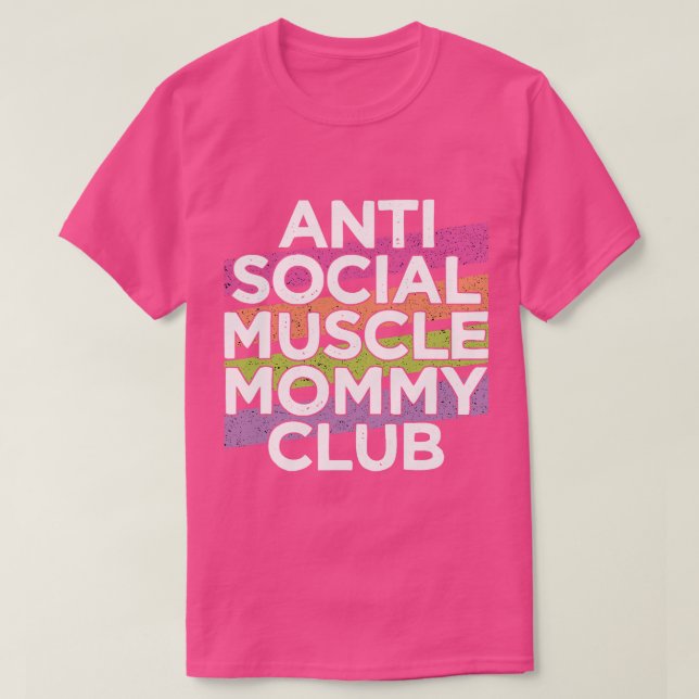 Funny Gym Pump Weightlift Anti Social Muscle Mo T Shirt (Design framsida)