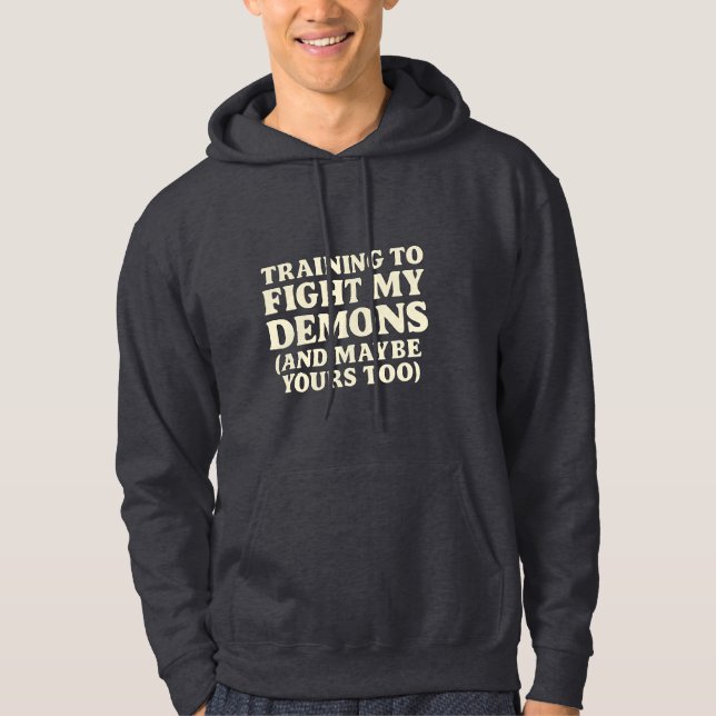 Funny Gym Quote  Mental Strength Fitness Hoodie  (Framsida)