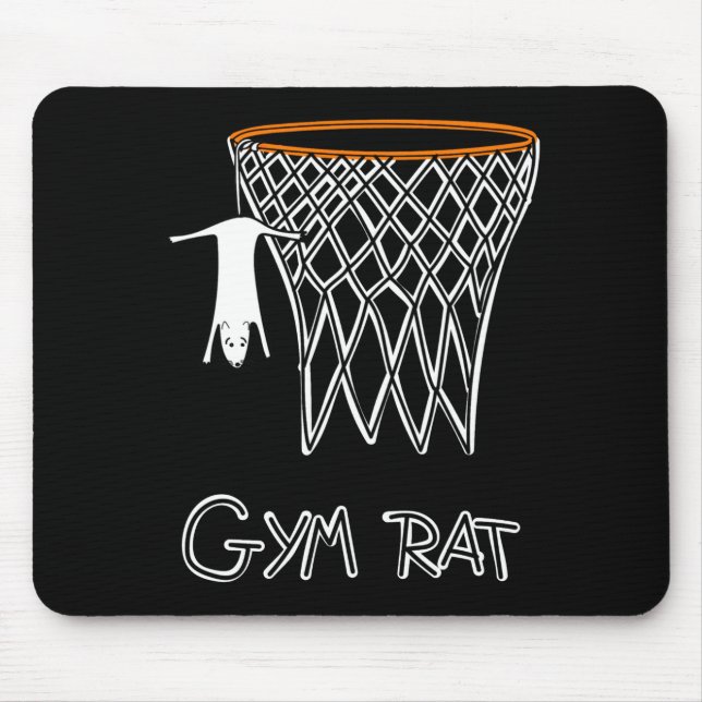 Funny Gym Rat Basketball Hoop  Musmatta (Framsidan)