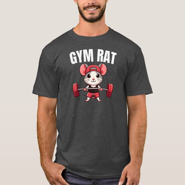 Funny Gym Råtta T Shirt (Framsida)