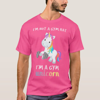 Funny Gym T Shirt Fitness Training Unicorn Älskare