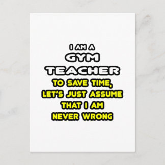 Funny Gym Teacher T-Shirts och Gifts Vykort
