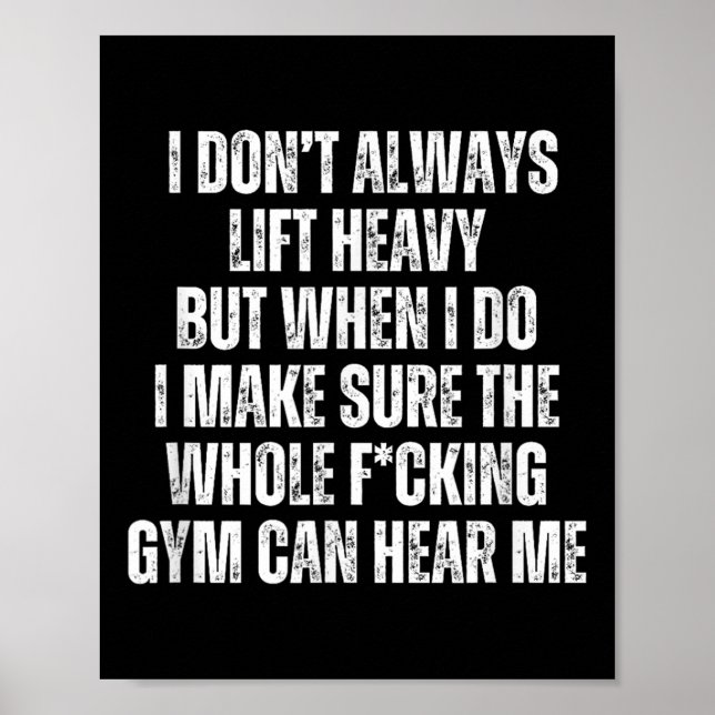 Funny Gym Top Loud Lifter Quote - jag är inte allt Poster (Framsidan)