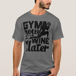 Funny Gym Vin älskare Tee for Motivation Workouts
