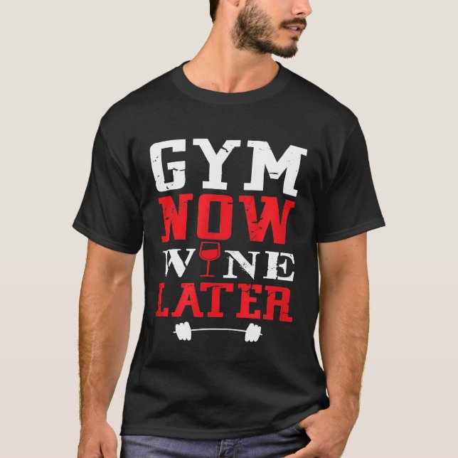 Funny Gym Vin Workout Graphic T Shirt (Framsida)