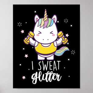 Funny Gym Weight Lyfts Bodybuilding I Sweat Poster