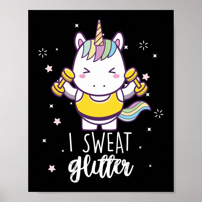Funny Gym Weight Lyfts Bodybuilding I Sweat Poster (Framsidan)