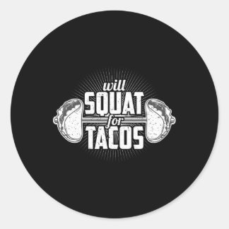 Funny Gym Weight Lyfts Bodybuilding Will Squat F Runt Klistermärke