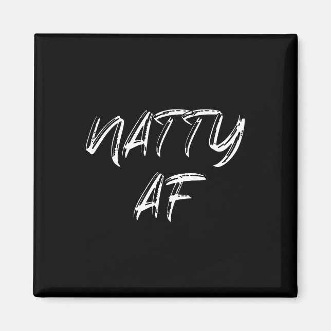 Funny Gym Workout 100% Natty Af Bodybuilding Appar Magnet (Framsidan)