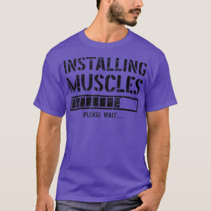 Funny Gym Workout Installations Muscles Vänta T Shirt