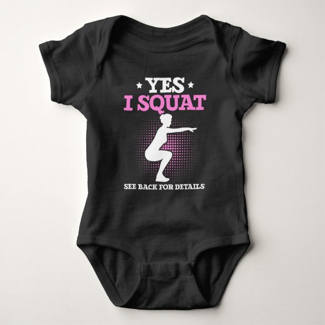 Funny Gym Workout och Fitness Girl Squat Älskare T Shirt (Framsida)