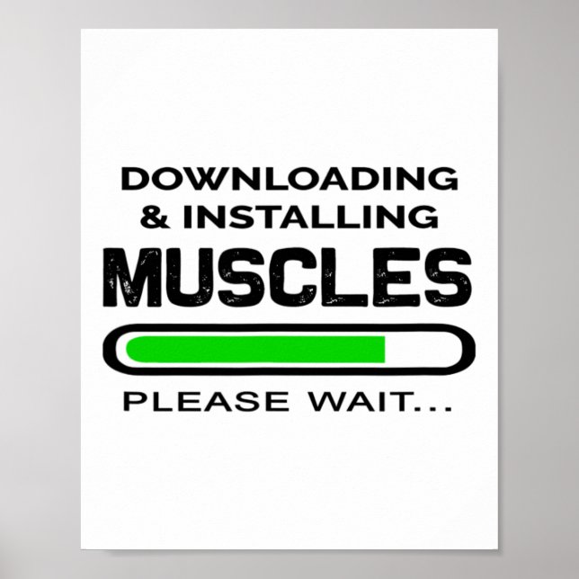 Funny Gym Workout Tee downloading And Installing M Poster (Framsidan)