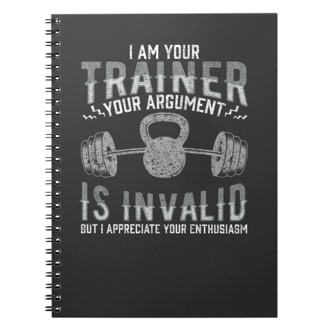 Funny Gym Workout Training Personal Trainers Anteckningsbok (Framsidan)