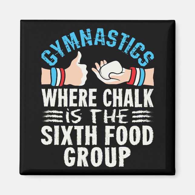 Funny Gymnastics Chalk Gymnast Team Magnet (Framsidan)