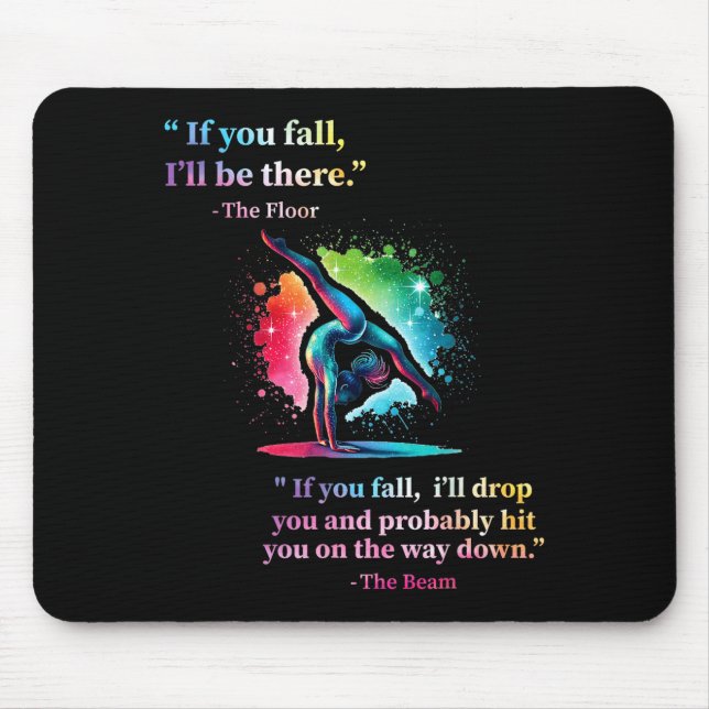 Funny Gymnastics Floor Saying Gymnast Girl Rainbow Musmatta (Framsidan)