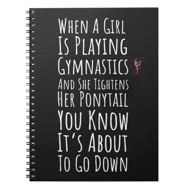 Funny Gymnastics Gift Ideas Women Girls Teens  Anteckningsbok (Framsidan)