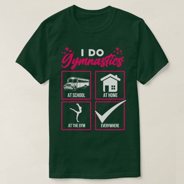 Funny Gymnastics Girl Quote Fitness beroende T Shirt (Design framsida)