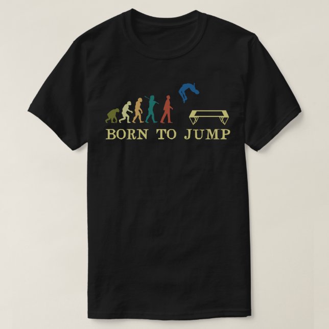Funny Gymnastics Trampoline och Acrobatic Sports Q T Shirt (Design framsida)