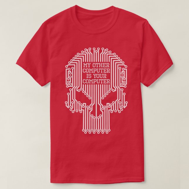 Funny hacker Den andra datorn är din datordator T Shirt (Design framsida)