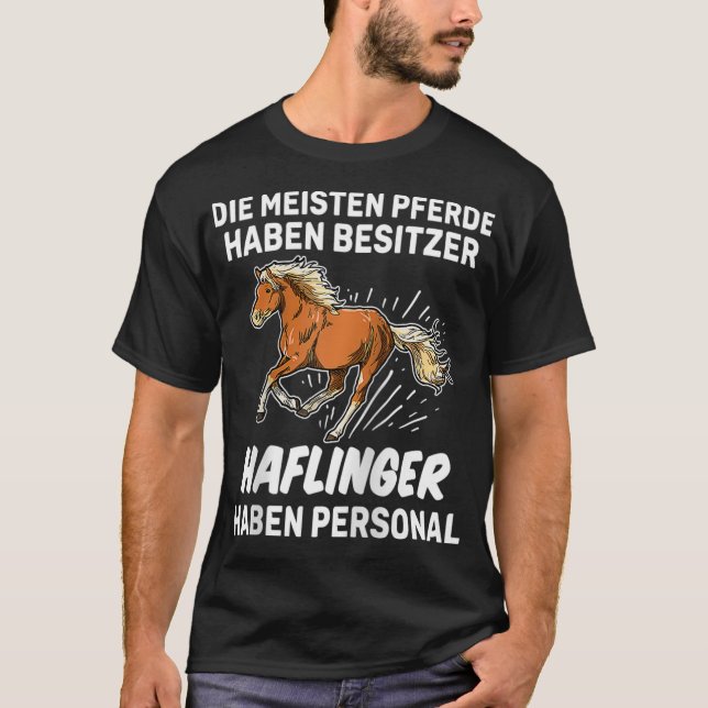 Funny Haflinger Personal Rider Gift Horse T Shirt (Framsida)