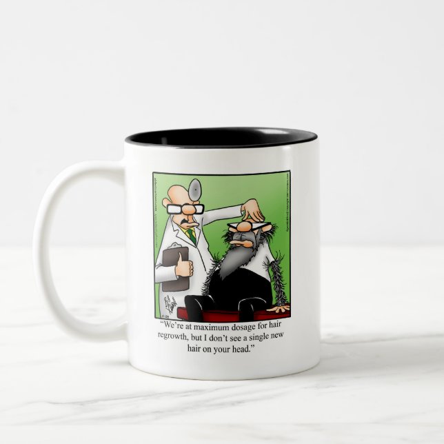 Funny Hair Growth Humor Mugg (Vänster)