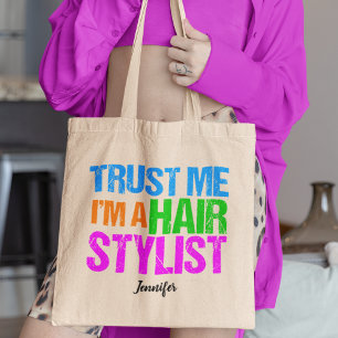 Funny Hair Stylist Cute Personlig Hairstylist Tygkasse