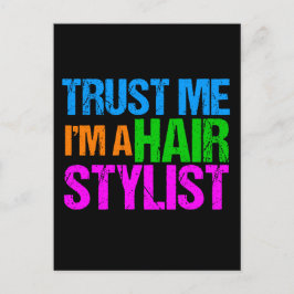 Funny Hair Stylist Vykort