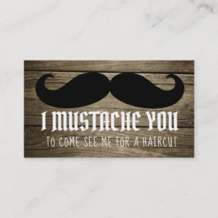 Funny Haircut-slogans Mustache-Affärskort Visitkort