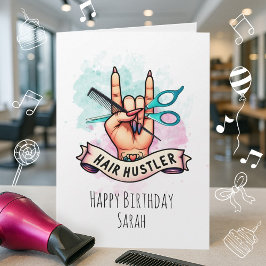 Funny Hairdresser Birthday Card for Beautician Kort