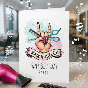 Funny Hairdresser Birthday Card for Beautician Kort