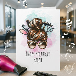 Funny Hairdresser Birthday Card for Beautician Kort
