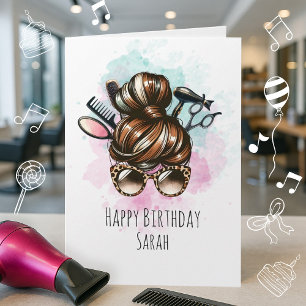 Funny Hairdresser Birthday Card for Beautician Kort