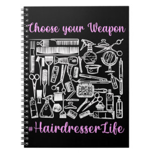Funny Hairdresser Equipment Hair Stylist Anteckningsbok