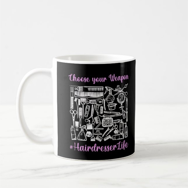 Funny Hairdresser Equipment Hair Stylist Kaffemugg (Vänster)