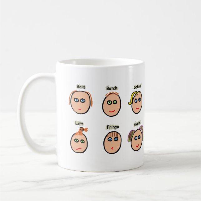 Funny Hairstiyles Kaffemugg (Vänster)