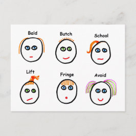 Funny Hairstiyles Vykort