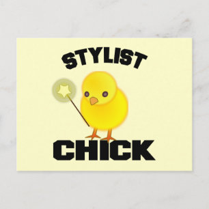Funny Hairstylist-Chick Vykort