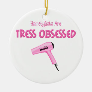 Funny Hairstylist Julgransprydnad Keramik