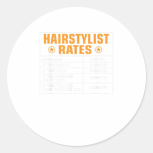 Funny Hairstylist Rates Gift Hairstylist Timme Runt Klistermärke