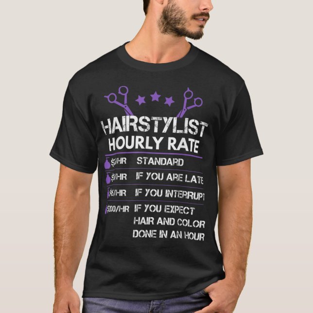 Funny Hairstylist Timrate Barber Gift T Shirt (Framsida)